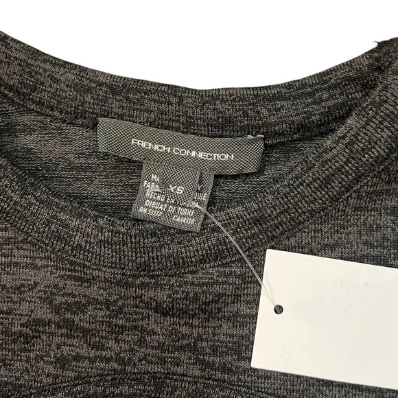 French Connection Gray Heather Sweeter Sweater Midi Dress with Cutout XS - Picture 6 of 6